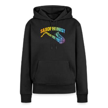 Saxophonist Saxophone Player - Saxophonist - Frauen Premium Bio Hoodie - Schwarz - Vorne - Julia (174cm)