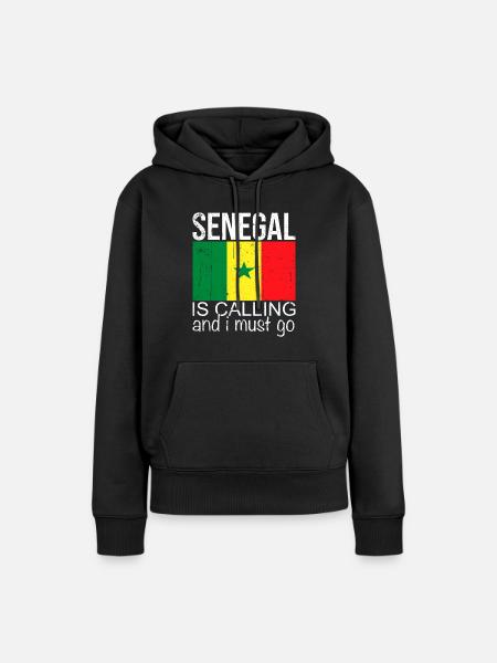 senegal - Frauen Premium Bio Hoodie - Schwarz