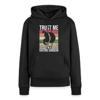 Magenchirurg - Frauen Premium Bio Hoodie - Schwarz - Vorne - Julia (174cm)