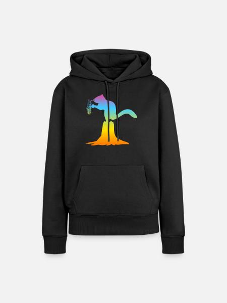 Squirrel Saxophonist Squirrel Saxophone Player - Frauen Premium Bio Hoodie - Schwarz