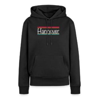 Hanovre - Sweat à capuche Premium bio Femme - noir - Devant - Julia (174cm)