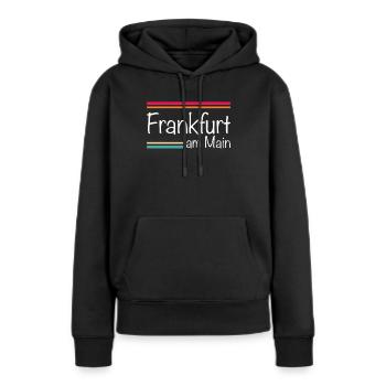 Frankfurt am Main - Frauen Premium Bio Hoodie - Schwarz - Vorne - Julia (174cm)