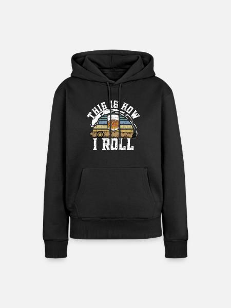 Zigarrenzigarettenraucher - Frauen Premium Bio Hoodie - Schwarz