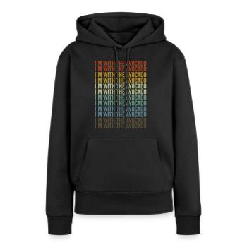 Ich gehöre zur Avocado Avocado - Frauen Premium Bio Hoodie - Schwarz - Vorne - Julia (174cm)