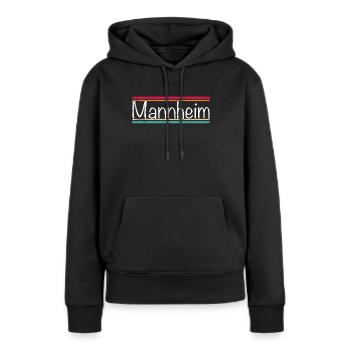 Mannheim - Sweat à capuche Premium bio Femme - noir - Devant - Julia (174cm)