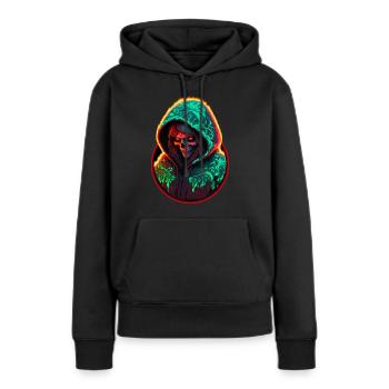 Bloodheavy Neon Acid Matryoshka Demon - Sweat à capuche Premium bio Femme - noir - Devant - Julia (174cm)