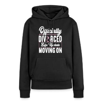 Divorce Divorcé - Sweat à capuche Premium bio Femme - noir - Devant - Julia (174cm)