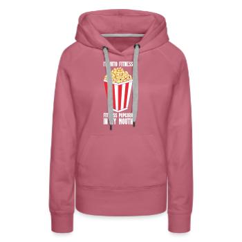 Pop-corn - Sweat à capuche Premium bio Femme - mauve - Devant - Isabella (175cm)