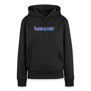 Hanovre - Sweat à capuche Premium bio Femme - noir - Devant - Julia (174cm)