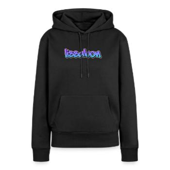 Lissabon - Frauen Premium Bio Hoodie - Schwarz - Vorne - Julia (174cm)