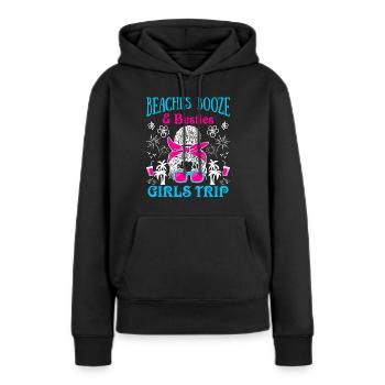 Plages Alcool Besties Mädesltrip Spring Break - Sweat à capuche Premium bio Femme - noir - Devant - Julia (174cm)