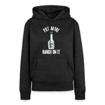 Ranch -Vinaigrette -Ranch -Vinaigrette - Sweat à capuche Premium bio Femme - noir - Devant - Julia (174cm)