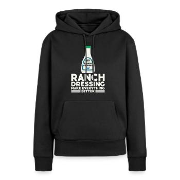 Ranch -Dressing -Ranch -Salatdressing - Frauen Premium Bio Hoodie - Schwarz - Vorne - Julia (174cm)