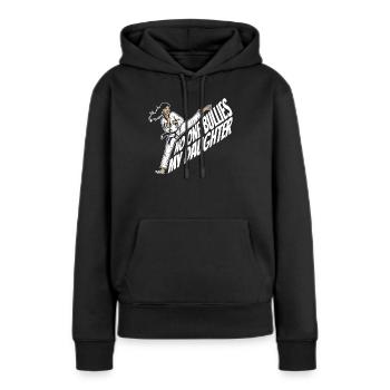 Taekwondo Père Taekwondo - Sweat à capuche Premium bio Femme - noir - Devant - Julia (174cm)