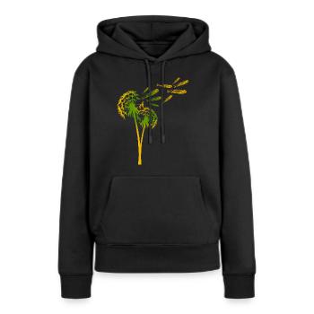 Sardine hareng Dandelions Sardines - Sweat à capuche Premium bio Femme - noir - Devant - Julia (174cm)