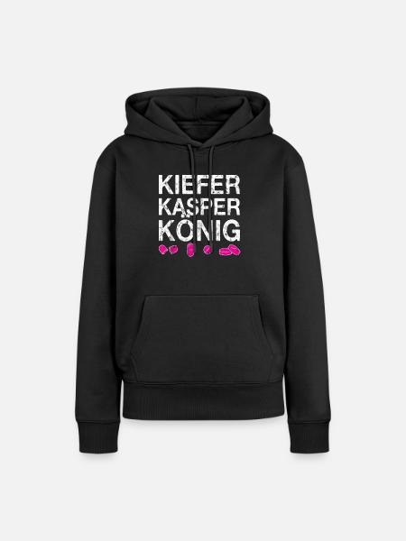 Techno party feiern Spruch - Frauen Premium Bio Hoodie - Schwarz