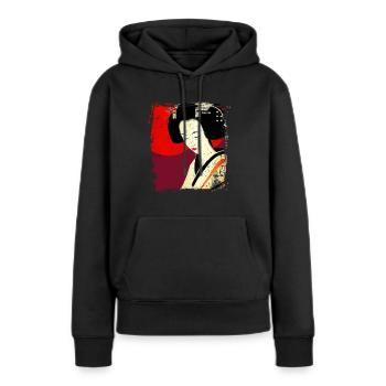 Geisha, traditionelle digitale Kunst, Japan - Frauen Premium Bio Hoodie - Schwarz - Vorne - Julia (174cm)