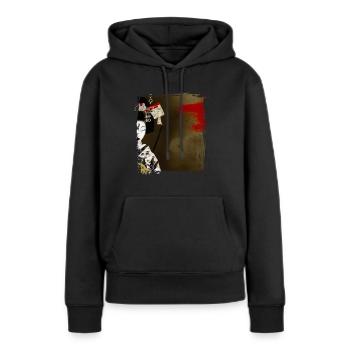 Geisha, traditionelle digitale Kunst, Japan - Frauen Premium Bio Hoodie - Schwarz - Vorne - Julia (174cm)