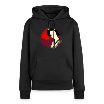 Geisha, traditionelle digitale Kunst, Japan - Frauen Premium Bio Hoodie - Schwarz - Vorne - Julia (174cm)