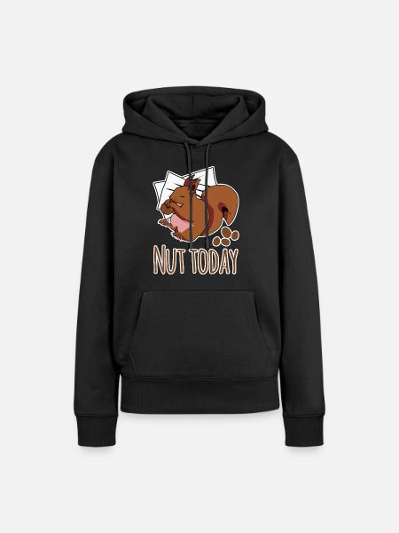 Eichhörnchen Nut Today - Frauen Premium Bio Hoodie - Schwarz