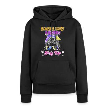 Plages Alcool Bêtes Filles Voyage Spring Break - Sweat à capuche Premium bio Femme - noir - Devant - Julia (174cm)