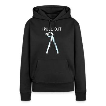 Je sors forceps dentaires instruments dentistes toot - Sweat à capuche Premium bio Femme - noir - Devant - Julia (174cm)