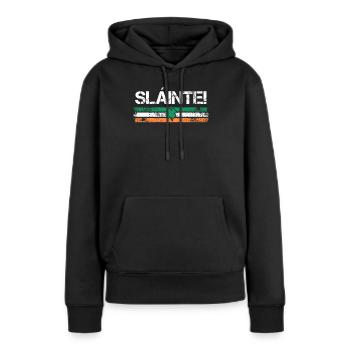 Slainte Irland Trinkspruch - Frauen Premium Bio Hoodie - Schwarz - Vorne - Julia (174cm)