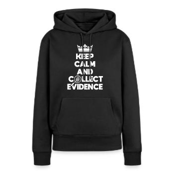 Criminalistique des preuves médico-légales - Sweat à capuche Premium bio Femme - noir - Devant - Julia (174cm)