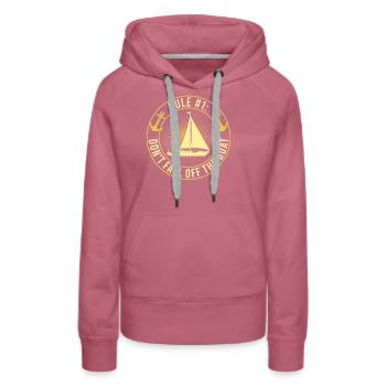 Drôle de voilier pour le capitaine du bateau - Sweat à capuche Premium bio Femme - mauve - Devant - Isabella (175cm)