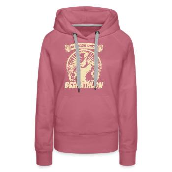 Drinking beer - Women’s Premium Organic Hoodie - mauve - Front - Isabella (175cm)