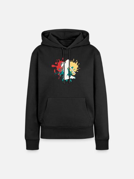 Singen Sängerin Silhouette - Frauen Premium Bio Hoodie - Schwarz