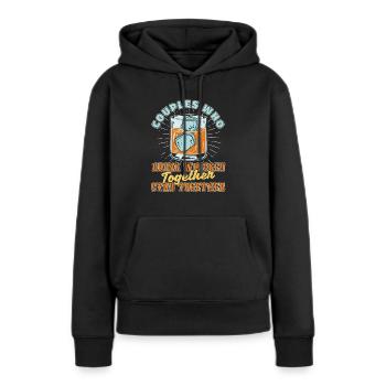 Paire de whisky Whisky - Sweat à capuche Premium bio Femme - noir - Devant - Julia (174cm)