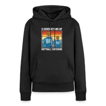 Softball - Frauen Premium Bio Hoodie - Schwarz - Vorne - Julia (174cm)
