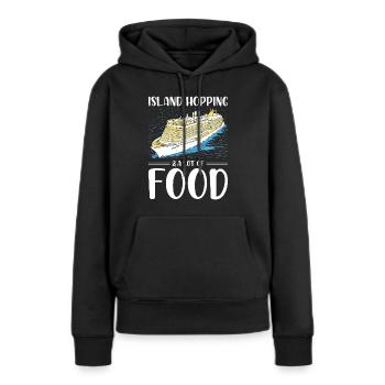 Funny Cruising Kreuzfahrtschiff Kreuzfahrtschiff - Frauen Premium Bio Hoodie - Schwarz - Vorne - Julia (174cm)