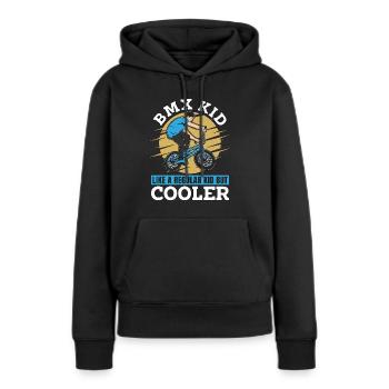 BMX Racing BMX Kid Like A Regular Kid Bicyclette - Frauen Premium Bio Hoodie - Schwarz - Vorne - Julia (174cm)