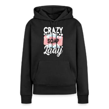 Seifenmacher Seife Machen - Frauen Premium Bio Hoodie - Schwarz - Vorne - Julia (174cm)
