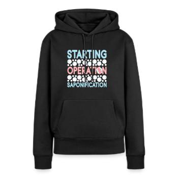 Seifenmacher Seife Machen - Frauen Premium Bio Hoodie - Schwarz - Vorne - Julia (174cm)