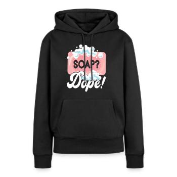Seifenmacher Seife Machen - Frauen Premium Bio Hoodie - Schwarz - Vorne - Julia (174cm)