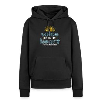 Inklusion Awareness Vielfalt handicap - Frauen Premium Bio Hoodie - Schwarz - Vorne - Julia (174cm)