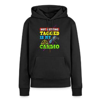 Laser Tag Laser Gun Laser Tag Beam - Sweat à capuche Premium bio Femme - noir - Devant - Julia (174cm)