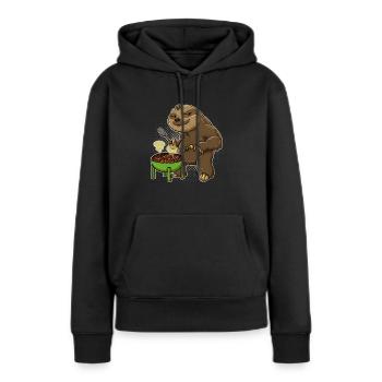 Sloth Grill King Grill Master Grill Tongs Grill - Sweat à capuche Premium bio Femme - noir - Devant - Julia (174cm)