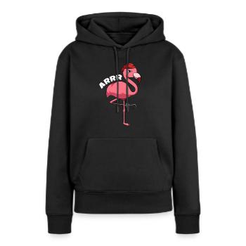 Karibik Freibeuter Seedieb Mädchen Flamingo Pirat - Frauen Premium Bio Hoodie - Schwarz - Vorne - Julia (174cm)