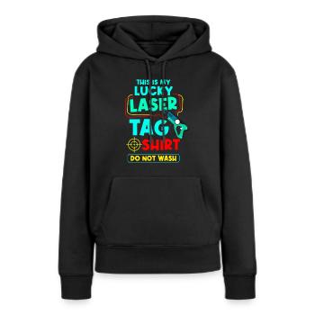 Laser Tag Laser Gun Laser Tag Lasergame - Sweat à capuche Premium bio Femme - noir - Devant - Julia (174cm)