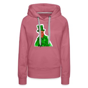 patrick de st patrick - Sweat à capuche Premium bio Femme - mauve - Devant - Isabella (175cm)