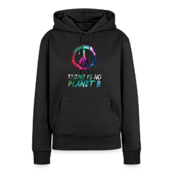Il n’y a pas de Planète B Earth Day Mission Erde - Sweat à capuche Premium bio Femme - noir - Devant - Julia (174cm)