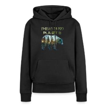 Il n’y a pas de Planète B Earth Day Mission Erde - Sweat à capuche Premium bio Femme - noir - Devant - Julia (174cm)