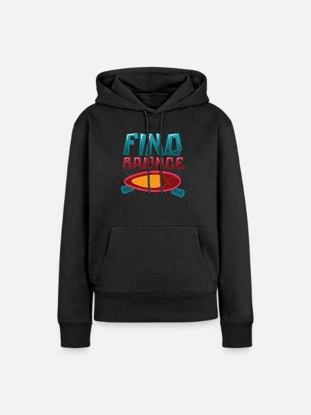 Balance Finden - Frauen Premium Bio Hoodie - Schwarz