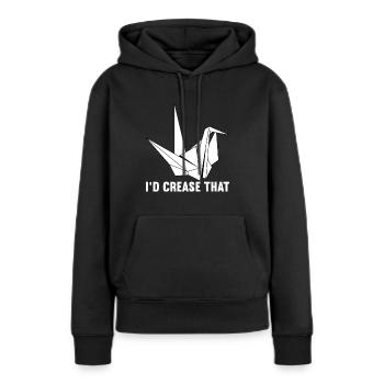 Origami - Sweat à capuche Premium bio Femme - noir - Devant - Julia (174cm)