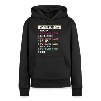 Funny Temple Blocks Players Temple Blocks Lovers - Frauen Premium Bio Hoodie - Schwarz - Vorne - Julia (174cm)