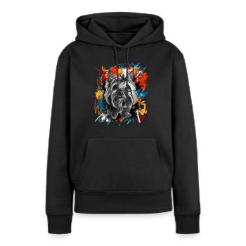 Yorkshire Terrier - Sweat à capuche Premium bio Femme - noir - Devant - Julia (174cm)